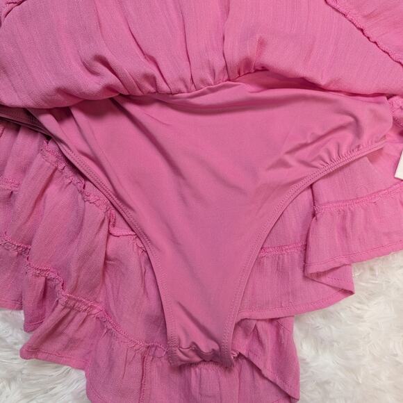 Sky to Moon Coquette Corset Ruffle Mini Dress Pink Medium Balletcore - Picture 8 of 12